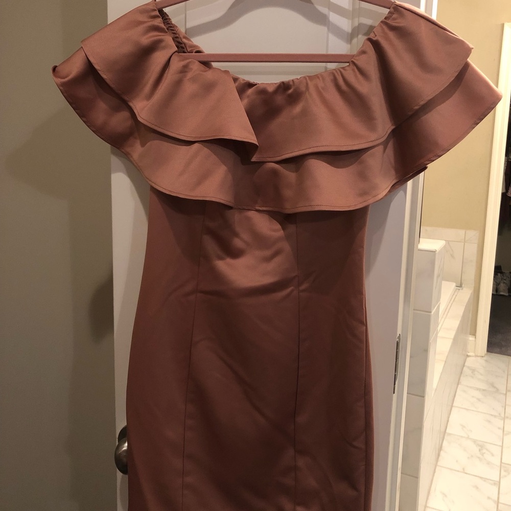 Blush silk dress size small